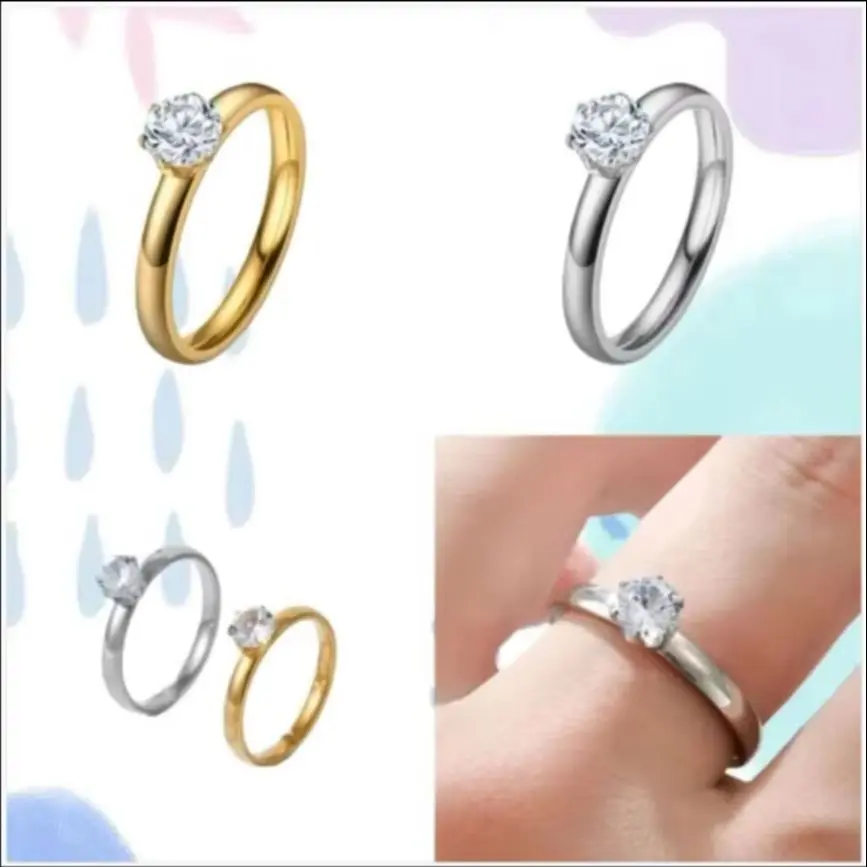 Unisex Luxury Classic Stainless Steel Zirconia Ring Wedding Engagement Ring for Men And Women
Unisex Luxury Classic Stainless Steel Zirconia Ring Wedding Engagement Ring for Men And Women