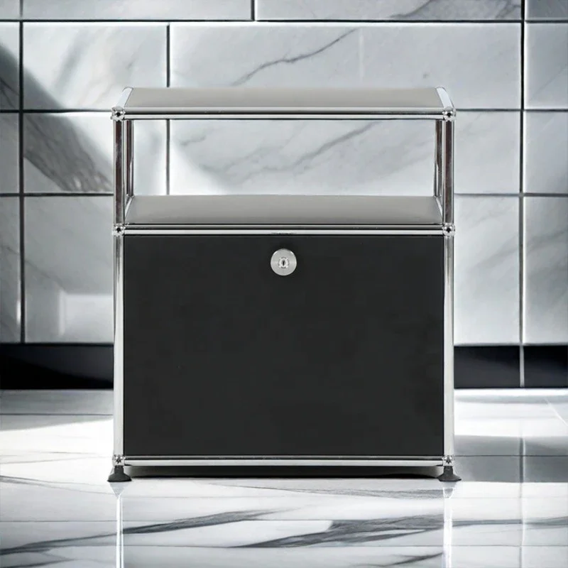 Modern Nordic simple stainless steel bedside table, hotel bedroom home modular bedside table
Modern Nordic simple stainless steel bedside table, hotel bedroom home modular bedside table