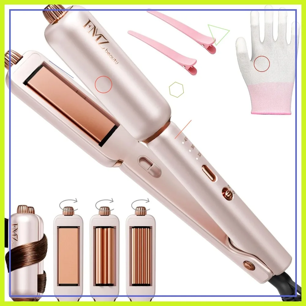 4-in-1 Hair Straightener Curler Crimper, Professional Ionic Styling Iron, Dual Voltage Auto Shut-Off, Portable Travel
4-in-1 Hair Straightener Curler Crimper, Professional Ionic Styling Iron, Dual Voltage Auto Shut-Off, Portable Travel