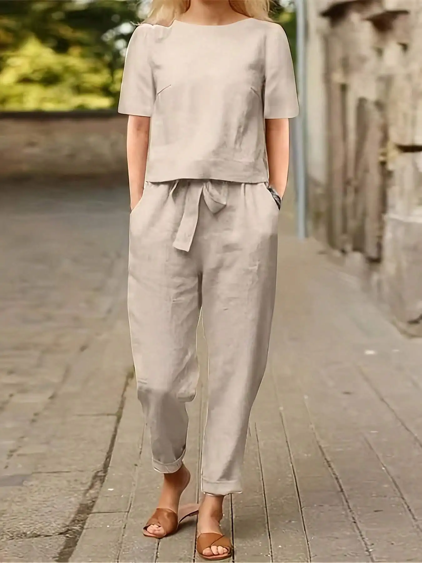2-Piece Casual Linen Set For Women
2-Piece Casual Linen Set For Women