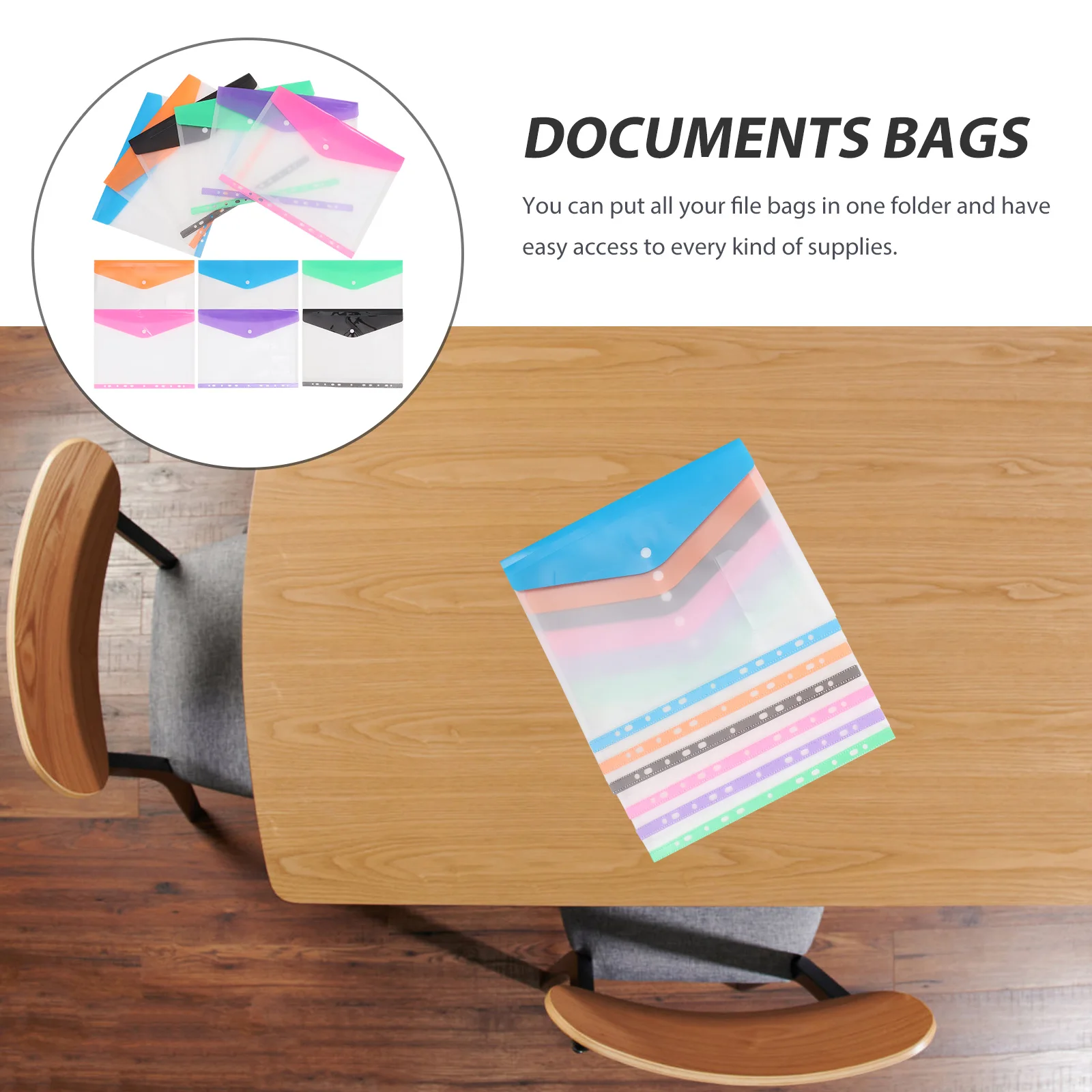 12pcs A4 Transparent PP Snap Button File Bags Waterproof Document Pouches Colorful Storage Binder Pockets Files Holders
12pcs A4 Transparent PP Snap Button File Bags Waterproof Document Pouches Colorful Storage Binder Pockets Files Holders