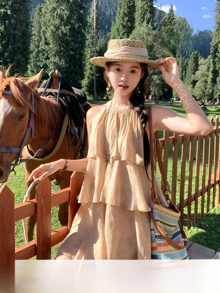 Romantic Cake Neckline Skirt Acaine79 2000 95 Style Red Oolong Tea Unusual Half Pleat Summer Fashion Set for Women 18-25
Romantic Cake Neckline Skirt Acaine79 2000 95 Style Red Oolong Tea Unusual Half Pleat Summer Fashion Set for Women 18-25