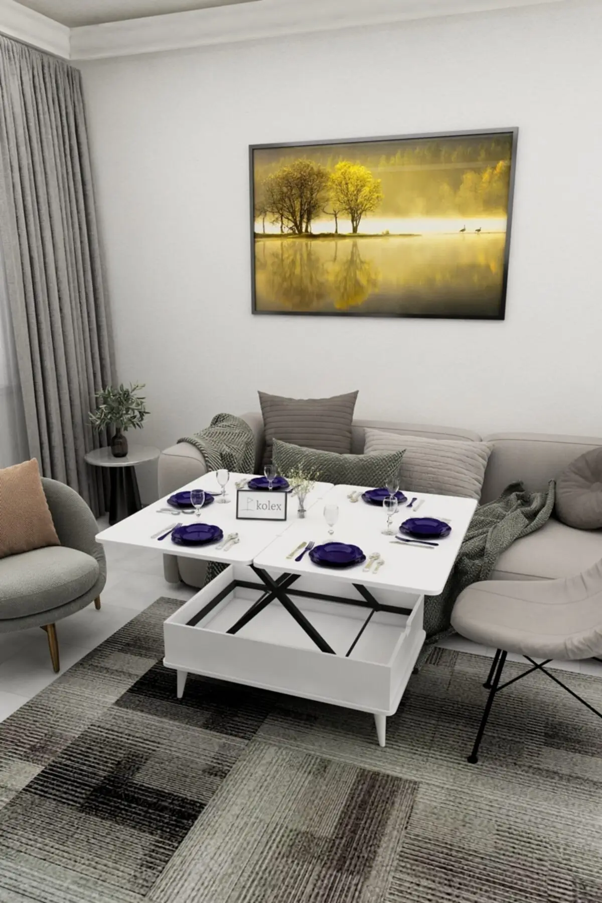 DOLBOVI Desensiz 3 Stage Intelligent Magic Coffee Table White Color Coffee Table
DOLBOVI Desensiz 3 Stage Intelligent Magic Coffee Table White Color Coffee Table
