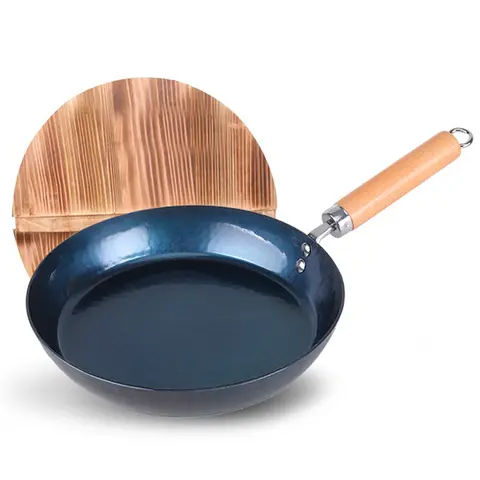 24/26cm Frying Pan Non Sticky Wok Pans Fry Pans Steak Omelete Pans Pre-seasoned Iron Skillet