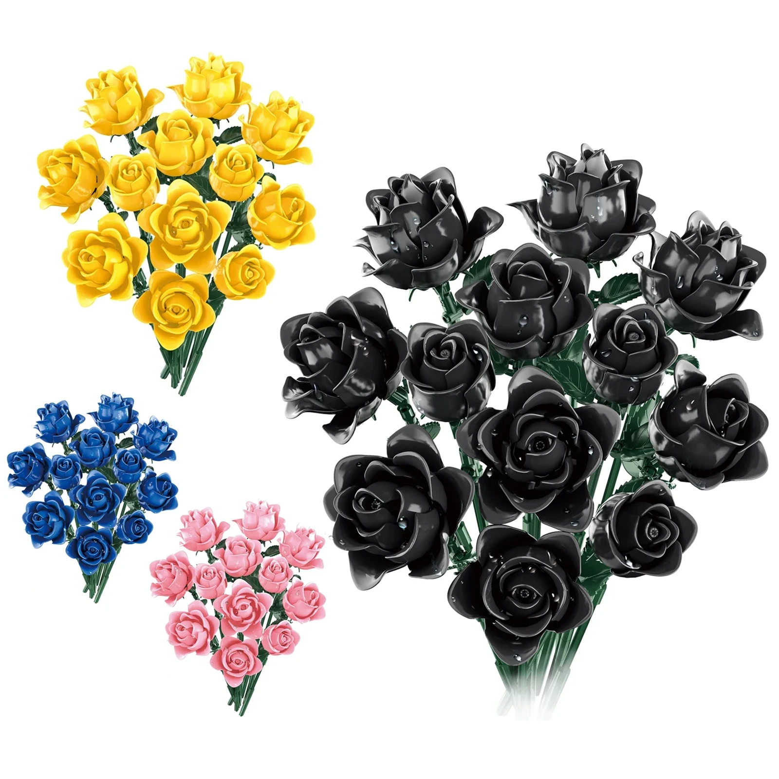 12PCS Blue/Yellow/Pink/Black Rose Building Blocks Plant Bouquet Simulated Roses Flowers Gothic Home Decor Unique Gifts Kids Toys
12PCS Blue/Yellow/Pink/Black Rose Building Blocks Plant Bouquet Simulated Roses Flowers Gothic Home Decor Unique Gifts Kids Toys