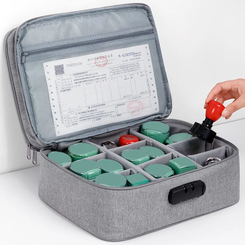 Large Seals Storage Bag Business License Company Seal Organizers with Combination Lock Document ID Seal Travel Bags Organizador
Large Seals Storage Bag Business License Company Seal Organizers with Combination Lock Document ID Seal Travel Bags Organizador