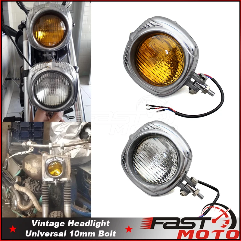 Винтажная фара для мотоцикла Harley Honda Yamaha Suzuki BMW Cafe Racer, индивидуальный Bobber Chopper, герметичный луч, ретро фара, лампа 
Винтажная фара для мотоцикла Harley Honda Yamaha Suzuki BMW Cafe Racer, индивидуальный Bobber Chopper, герметичный луч, ретро фара, лампа