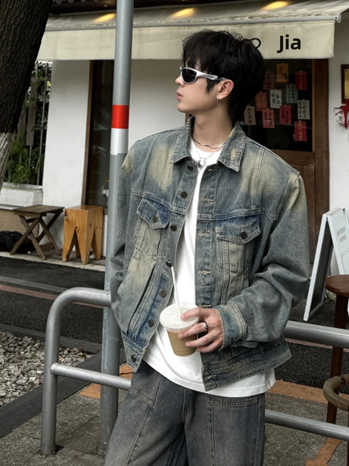 Blue Waed Denim Jaet Men's Spring Autumn Sle Cleanfit Premium American Faion Cool Street Workwear Jaet
Blue Waed Denim Jaet Men's Spring Autumn Sle Cleanfit Premium American Faion Cool Street Workwear Jaet