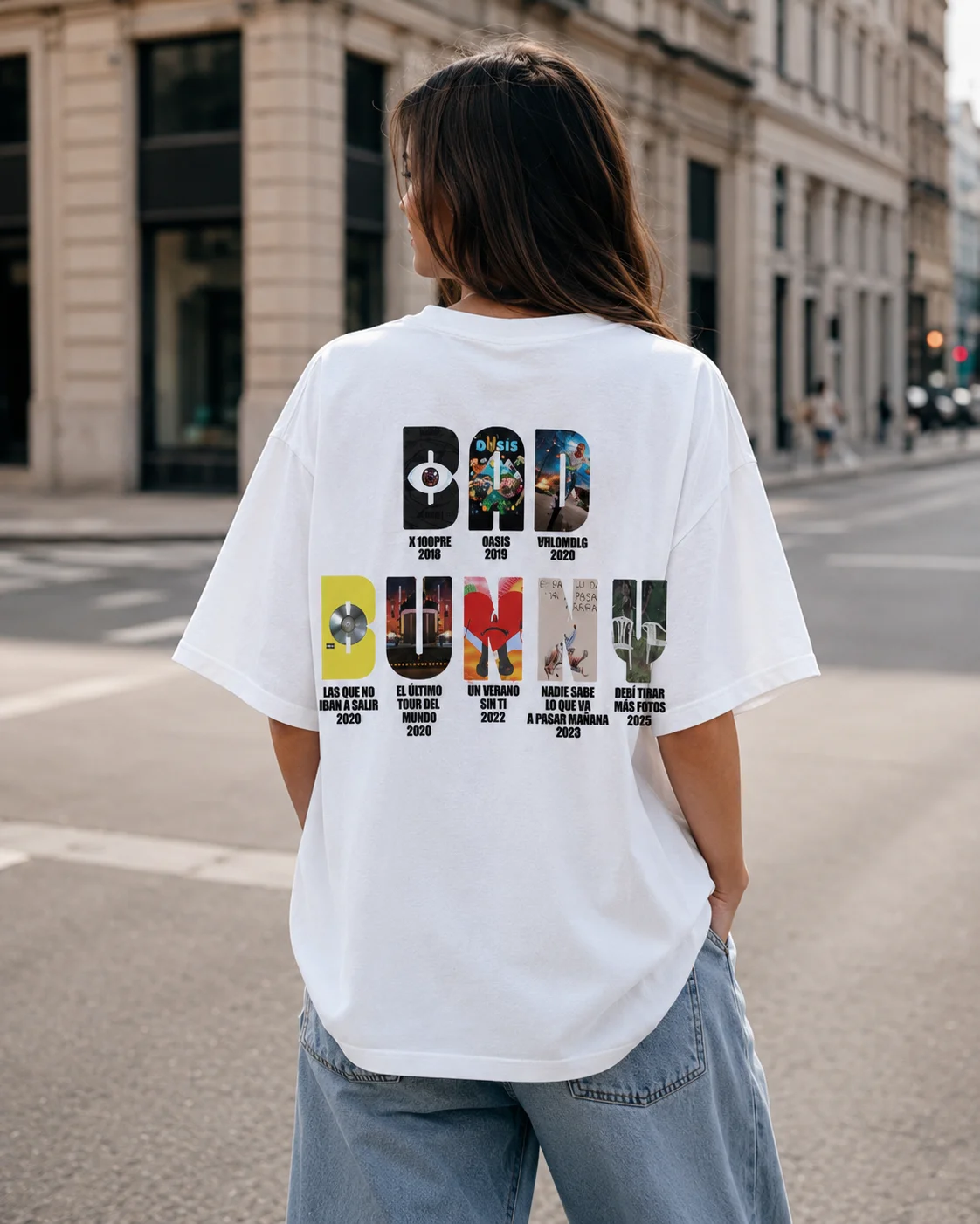 Hot Men Tee Women T Shirt Boys Girls Top Adults Children Parent Child Cotton Kid Tshirts Bad Bunny Album Cover Hip Hop Casual
Hot Men Tee Women T Shirt Boys Girls Top Adults Children Parent Child Cotton Kid Tshirts Bad Bunny Album Cover Hip Hop Casual