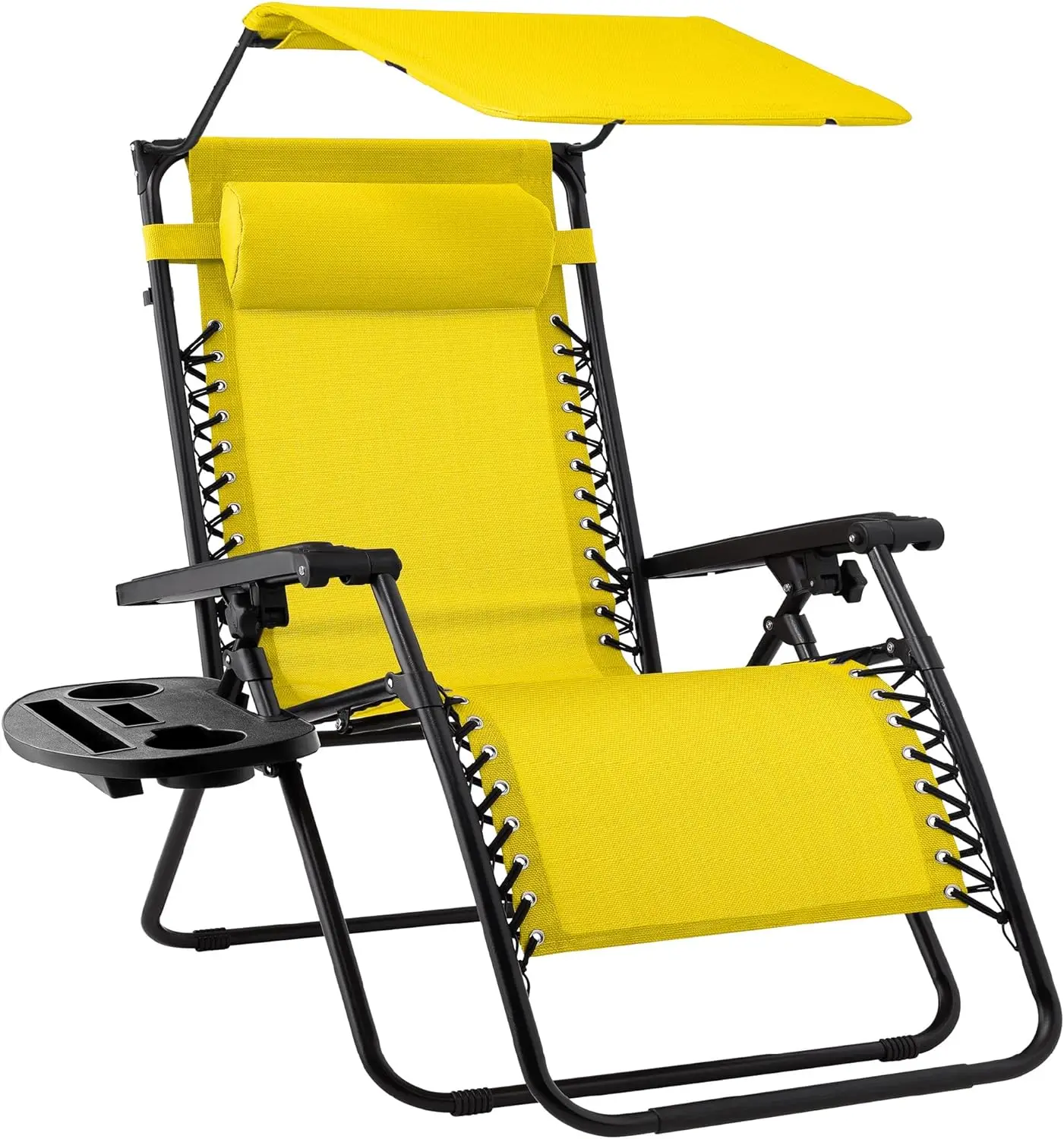 Folding Zero Gravity Outdoor Recliner Patio Lounge Chair w/Adjustable Canopy Shade, Headrest, Side Accessory Tray, Textilene
Folding Zero Gravity Outdoor Recliner Patio Lounge Chair w/Adjustable Canopy Shade, Headrest, Side Accessory Tray, Textilene