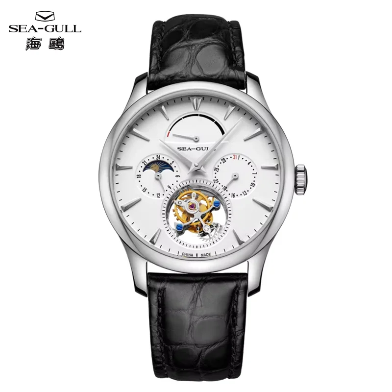 Мужские часы Seagull Luxury Tourbillon, механические, с ручным заводом, многофункциональные, с указанием фазы Луны, даты и уровня запаса энергии, модель 8828
Мужские часы Seagull Luxury Tourbillon, механические, с ручным заводом, многофункциональные, с указанием фазы Луны, даты и уровня запаса энергии, модель 8828