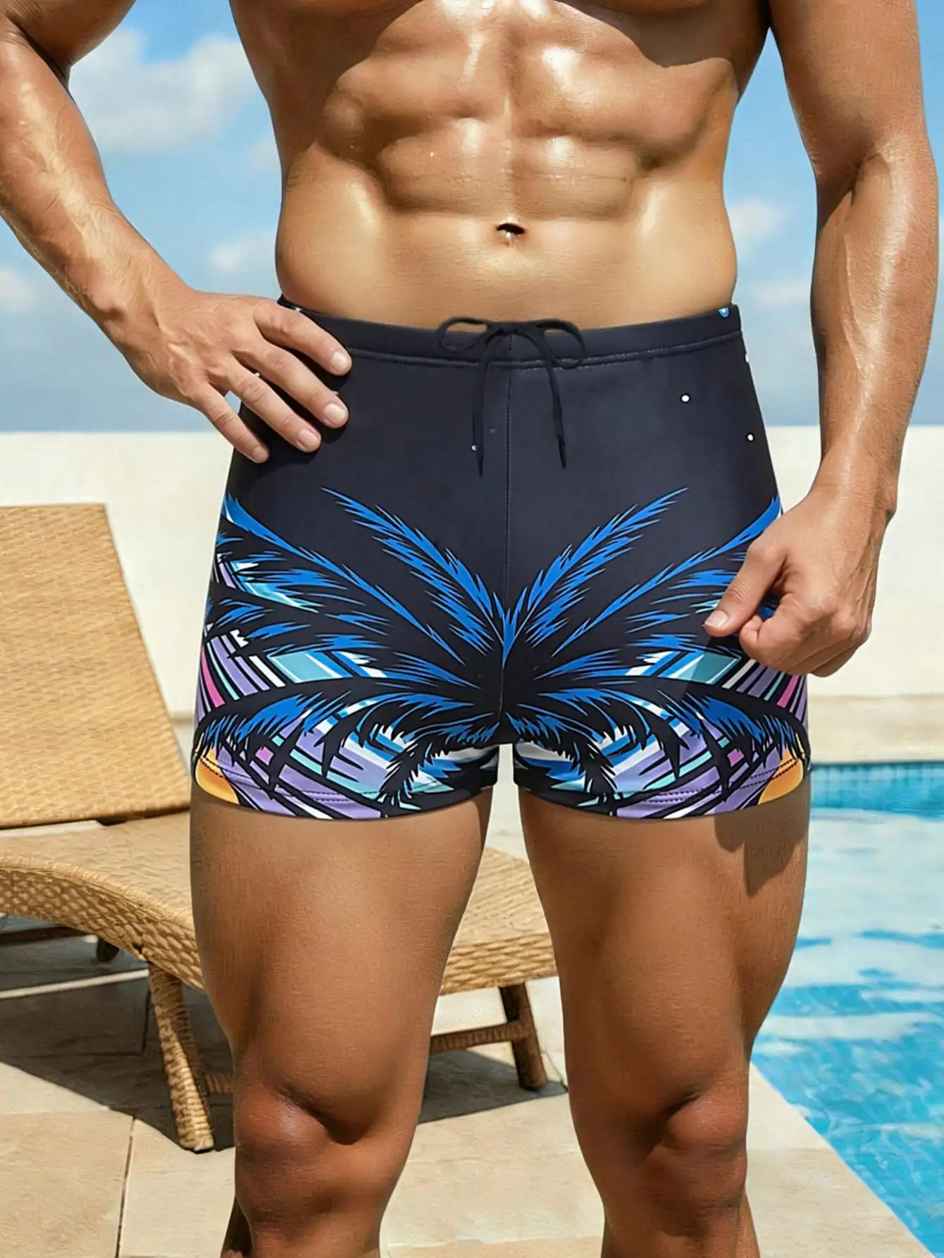Men's Palm Tree Print Outdoor Sports Latest Style Swim Trunks, Casual Holiday Beach Shorts, High Quality Elastic Swimwear
Men's Palm Tree Print Outdoor Sports Latest Style Swim Trunks, Casual Holiday Beach Shorts, High Quality Elastic Swimwear