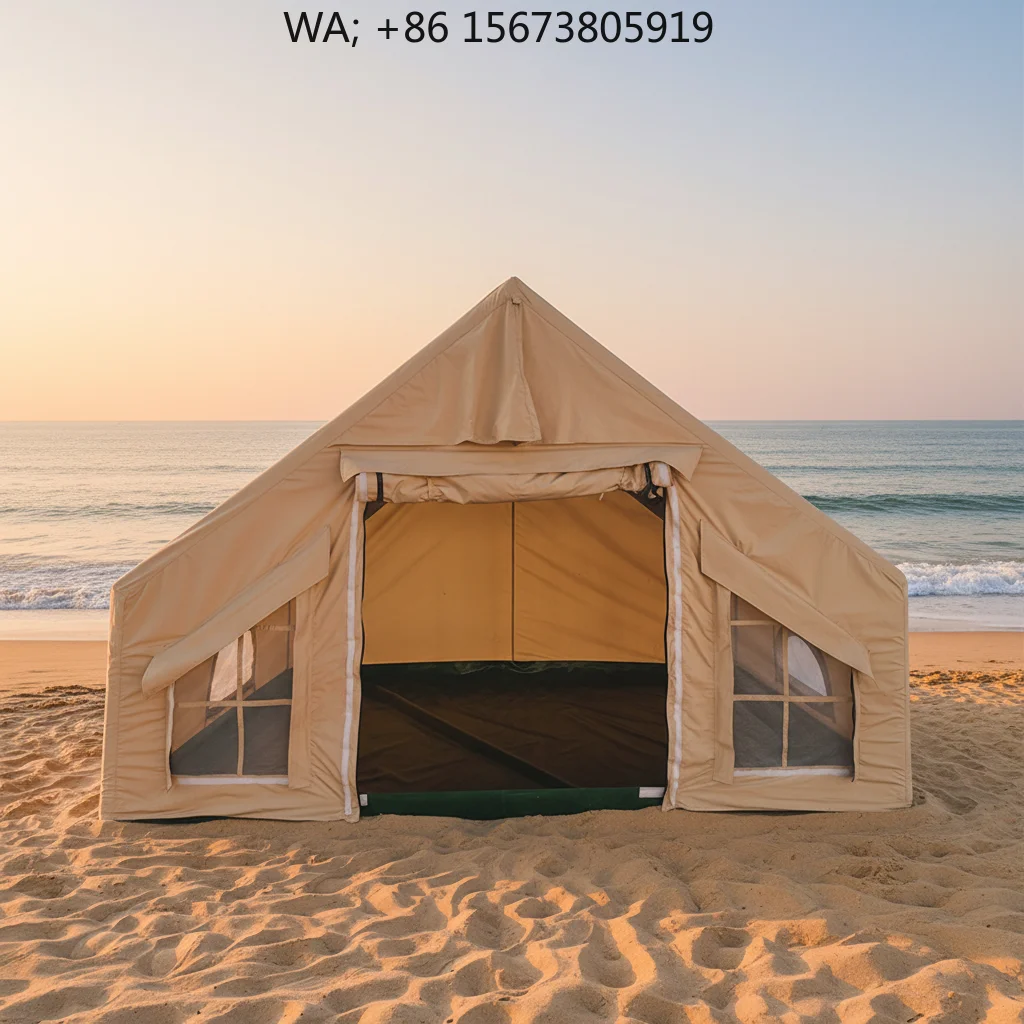 Luxury Portable Double Layer Glamping Tent Canvas Oxford Waterproof Fabric Inflatable Canopy for 6-8 Persons Camping Outdoor
Luxury Portable Double Layer Glamping Tent Canvas Oxford Waterproof Fabric Inflatable Canopy for 6-8 Persons Camping Outdoor