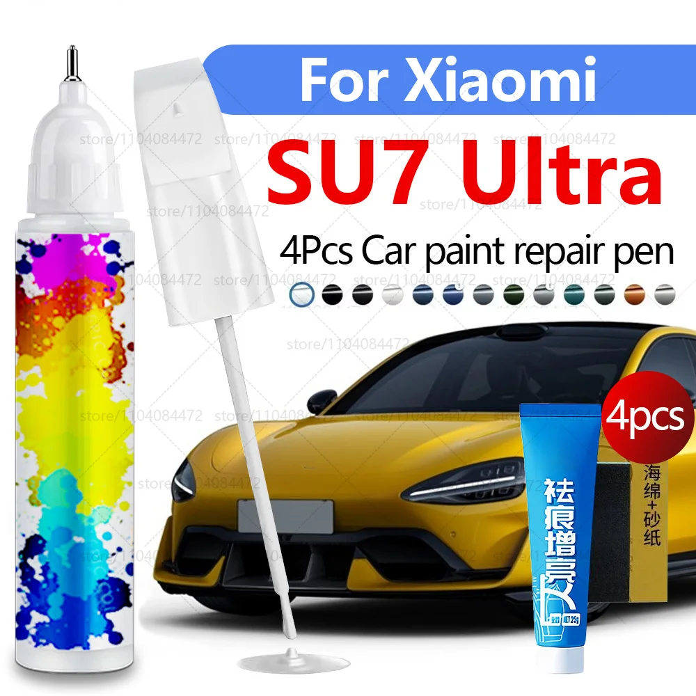 Ручка для ремонта автомобильной краски для 2024-2025 Xiaomi SU7 Ultra, аксессуары для ремонта царапин, 4 шт., желтый, серебристый, черный, зеленый, белый
Ручка для ремонта автомобильной краски для 2024-2025 Xiaomi SU7 Ultra, аксессуары для ремонта царапин, 4 шт., желтый, серебристый, черный, зеленый, белый