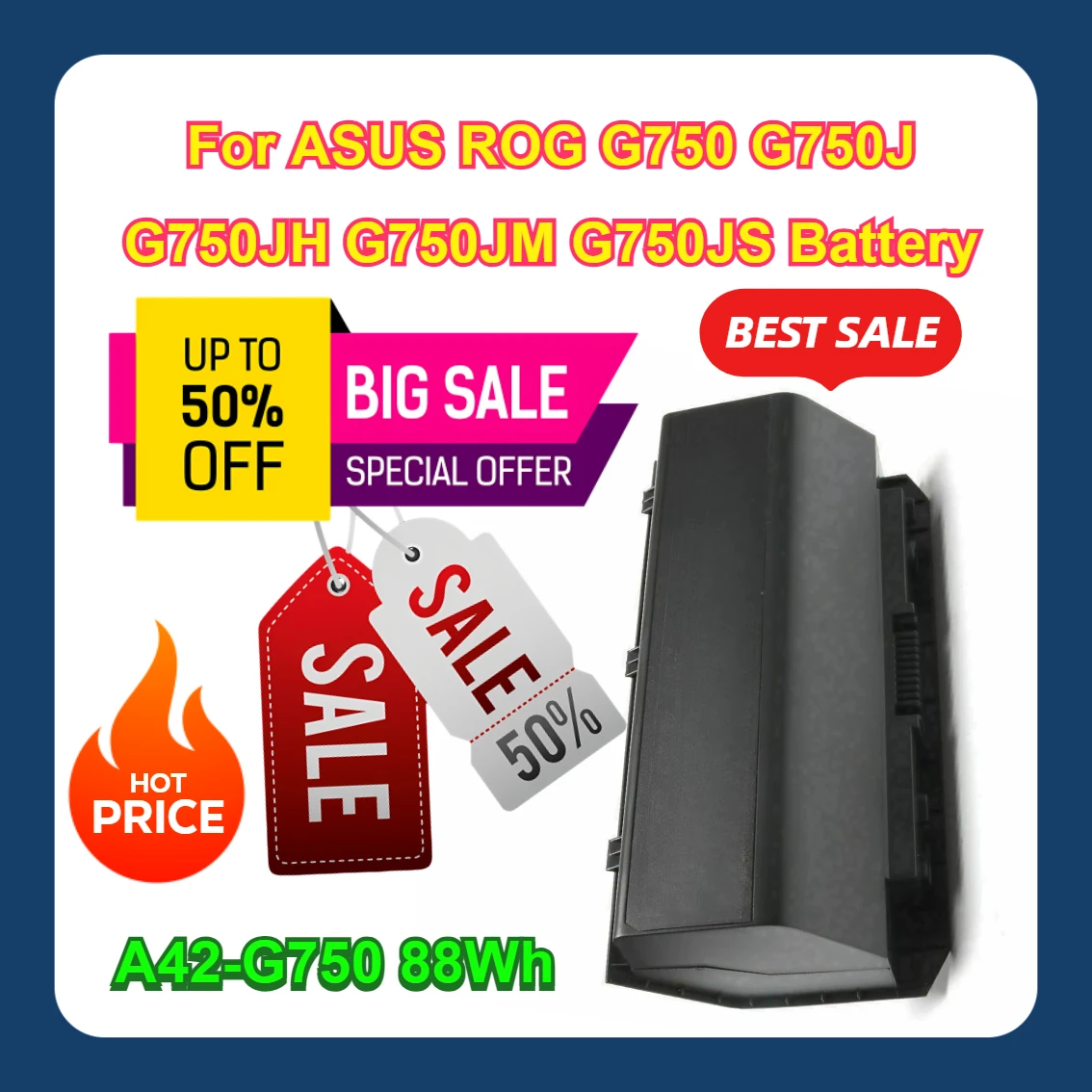 A42-G750 88Wh For ASUS ROG G750 G750J G750JH G750JM G750JS Battery
A42-G750 88Wh For ASUS ROG G750 G750J G750JH G750JM G750JS Battery