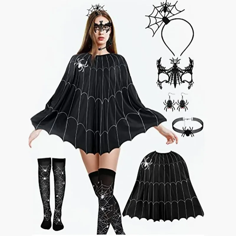 Girl Animal Cosplay Costume Spider Cloak Eyemask Headband Necklace Earrings Halloween Witch Fancy Dress Up Accessories Animal
Girl Animal Cosplay Costume Spider Cloak Eyemask Headband Necklace Earrings Halloween Witch Fancy Dress Up Accessories Animal