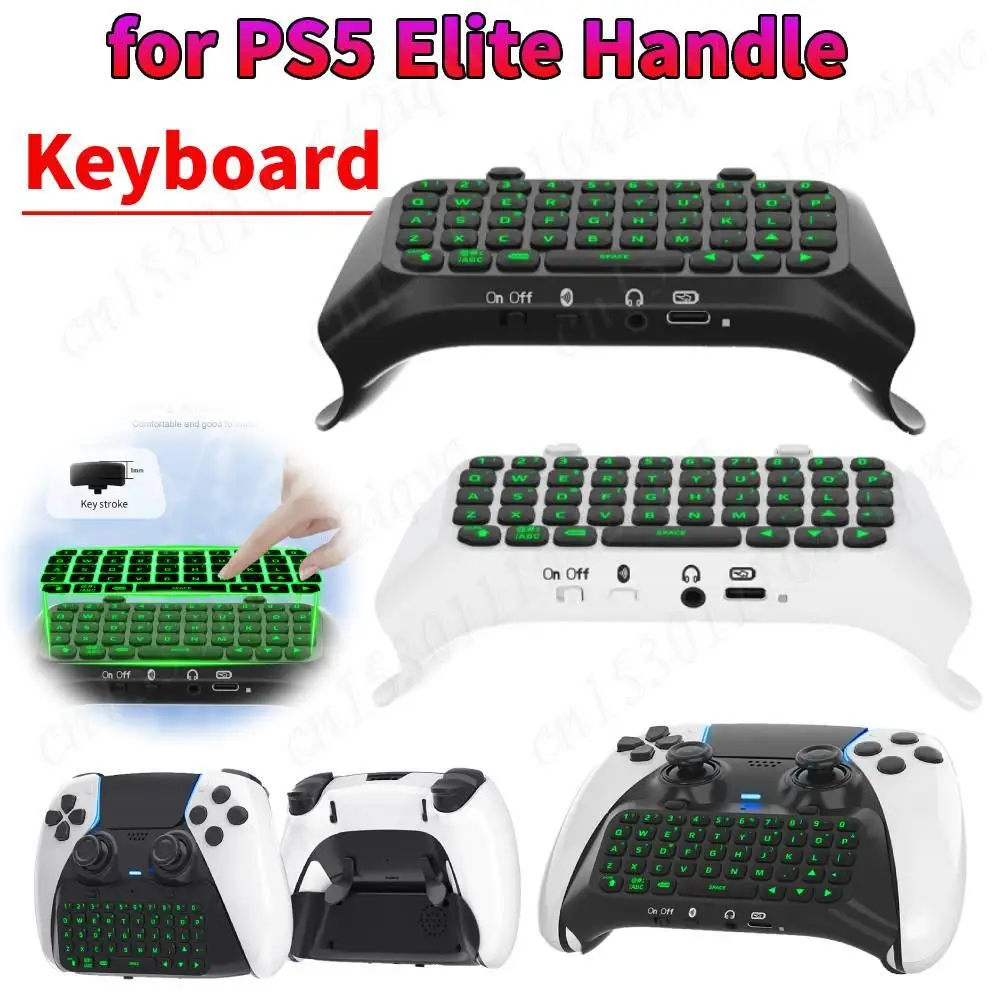 Mini Controller Keyboard for PS5 Elite Handle Wireless Keyboard Bluetooth External Keyboard Green Backlight Built-in Speaker
Mini Controller Keyboard for PS5 Elite Handle Wireless Keyboard Bluetooth External Keyboard Green Backlight Built-in Speaker