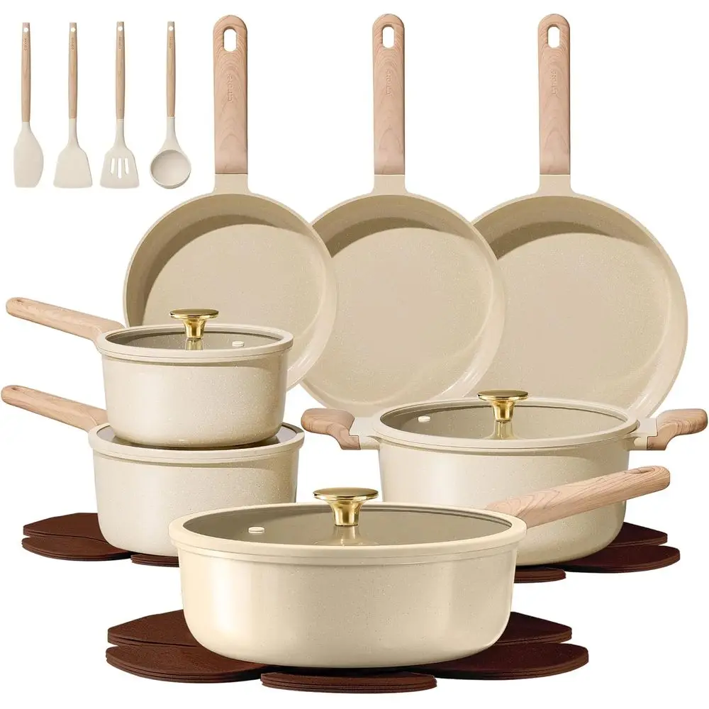 22-Piece Non-Stick Cookware Set - CEIC Premium Kitchenware, Safe and Eco-Friendly Cooking Essentials
22-Piece Non-Stick Cookware Set - CEIC Premium Kitchenware, Safe and Eco-Friendly Cooking Essentials