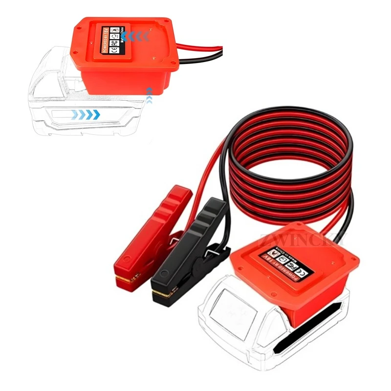 For Milwaukee 18V Lithium Battery Converter Charger Clip Auto Igniter Jump Starter Car Booster Cable Adapter Emergency DIY Tools
For Milwaukee 18V Lithium Battery Converter Charger Clip Auto Igniter Jump Starter Car Booster Cable Adapter Emergency DIY Tools