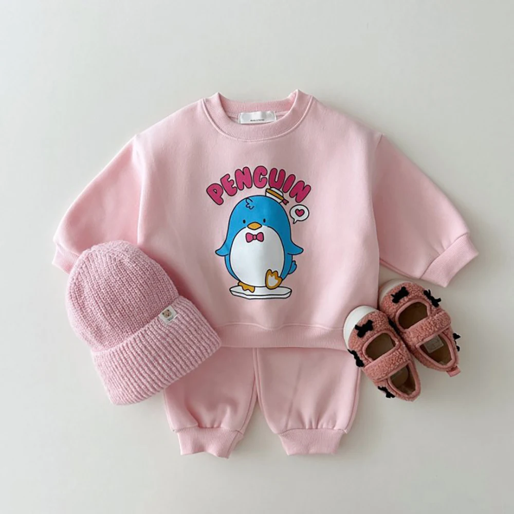 Cute Baby Girls Boys Sweatshirt and Trousers Suit Spring Autumn Cartoon Print Kids Pullover Tops+Pants 2Pcs Children Clothes Set
Cute Baby Girls Boys Sweatshirt and Trousers Suit Spring Autumn Cartoon Print Kids Pullover Tops+Pants 2Pcs Children Clothes Set