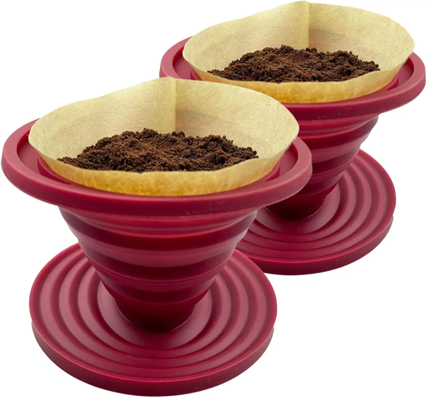 Collapsible Pour Over Coffee Dripper, Reusable Silicone Filter Holder for Camping, Red
Collapsible Pour Over Coffee Dripper, Reusable Silicone Filter Holder for Camping, Red