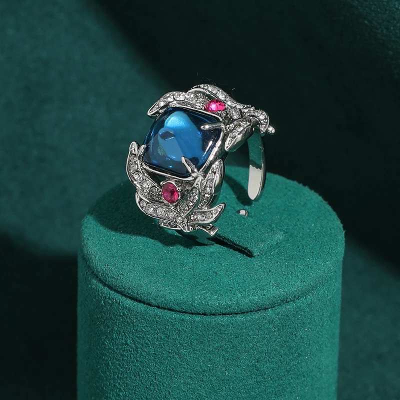 Vintage Blue Rings for Woman Silver Color Rhinestone Feather High Quality Jewelry Luxury Brand Designer Trends 2026 Accessories
Vintage Blue Rings for Woman Silver Color Rhinestone Feather High Quality Jewelry Luxury Brand Designer Trends 2026 Accessories