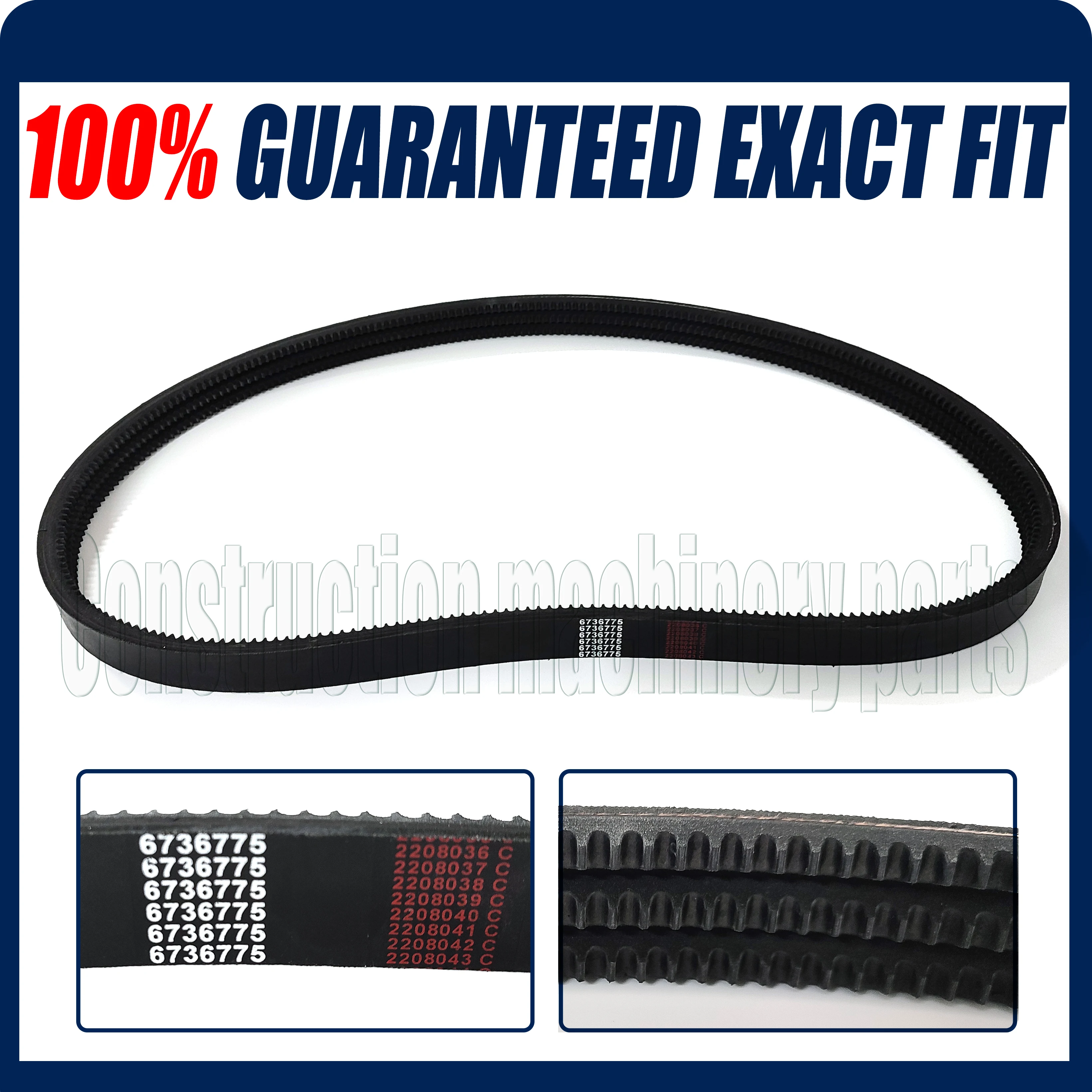 In Stock Drive Belt 6736775 for Bobcat 753 S130 S150 S160 S175 S185 S205 T140 T180 T190
In Stock Drive Belt 6736775 for Bobcat 753 S130 S150 S160 S175 S185 S205 T140 T180 T190