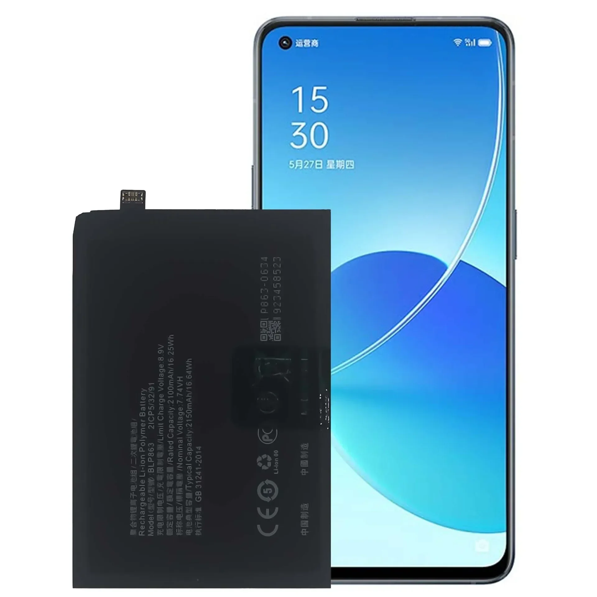 High Quality Replacement Battery For OPPO Reno6 5G PEQM00 BLP863 Built-in High-capacity Mobile Phone Batteries
High Quality Replacement Battery For OPPO Reno6 5G PEQM00 BLP863 Built-in High-capacity Mobile Phone Batteries