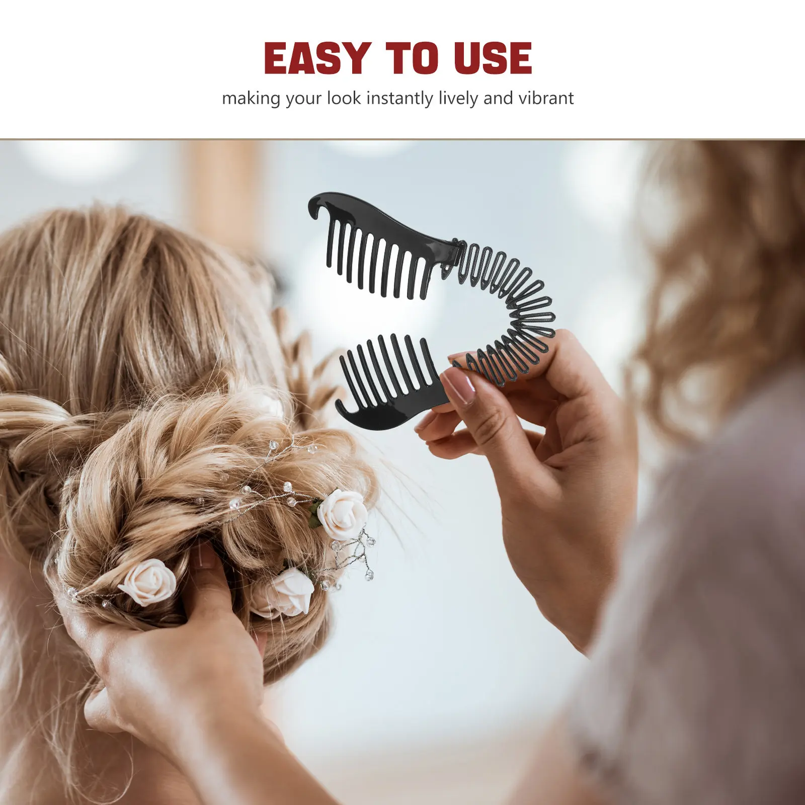 4Pcs Interlocking Plastic Banana Hair Clips Lightweight Hair Barrettes Two Sides Clincher Ponytail Accessories for Women Girls
4Pcs Interlocking Plastic Banana Hair Clips Lightweight Hair Barrettes Two Sides Clincher Ponytail Accessories for Women Girls