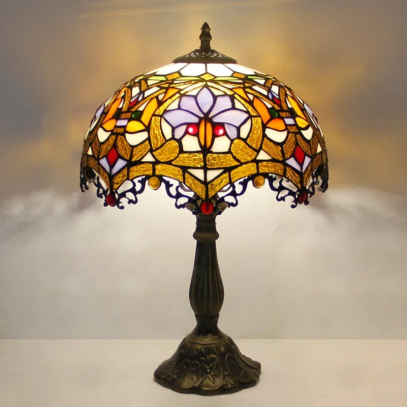GISELLE Tiffany Table Lamp LED Luxury Creativity Living Room Study Bedroom Bedside Lamp Villa Hotel Color Glass Desk Light
GISELLE Tiffany Table Lamp LED Luxury Creativity Living Room Study Bedroom Bedside Lamp Villa Hotel Color Glass Desk Light