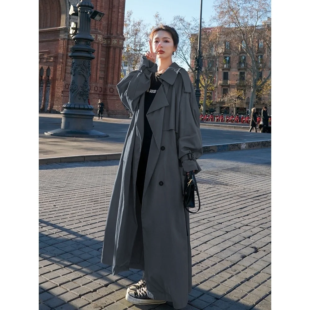 Trenchcoat Coats Woman Elegant Belt Solid Double Breasted Vintage Lapel Neck Long Sleeves Female Chic Lady Outfits Women'S Retro
Trenchcoat Coats Woman Elegant Belt Solid Double Breasted Vintage Lapel Neck Long Sleeves Female Chic Lady Outfits Women'S Retro