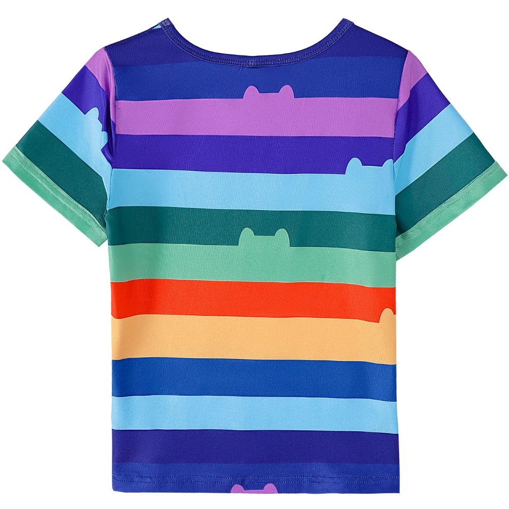 Girls Rainbow Striped T-Shirt Tutu Skirt With Cat Ears Headband Set Halloween Carnival Cosplay Costume Kids Birthday Clothing
Girls Rainbow Striped T-Shirt Tutu Skirt With Cat Ears Headband Set Halloween Carnival Cosplay Costume Kids Birthday Clothing
