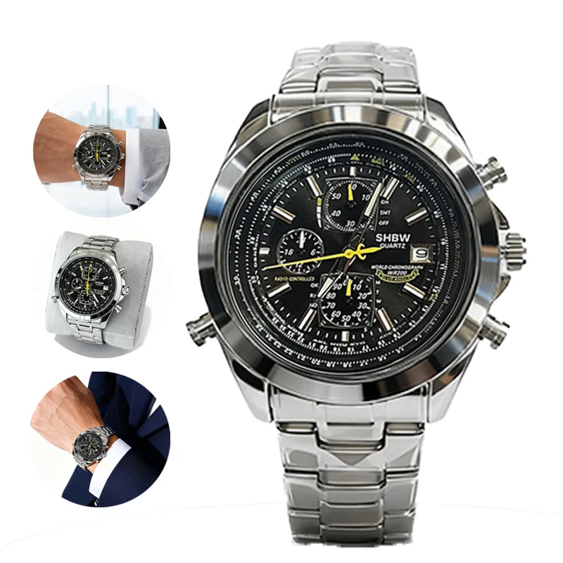 New Quartz Clock SHBW Luxury Trendy Men Wristwatch Calendar Waterproof Luminous Multifunctional Timing With 4 Button Watch
New Quartz Clock SHBW Luxury Trendy Men Wristwatch Calendar Waterproof Luminous Multifunctional Timing With 4 Button Watch