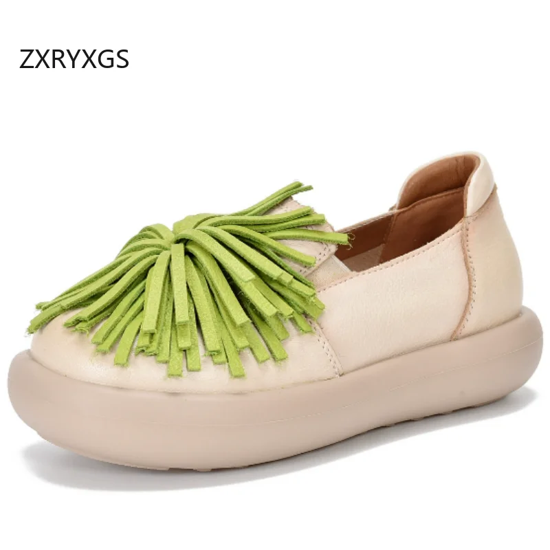 ZXRYXGS 2026 New Spring Top Cowhide Tassel Mixed Color Women Full Real Leather Shoes Flat Platform Shoes Increase Trendy Shoes
ZXRYXGS 2026 New Spring Top Cowhide Tassel Mixed Color Women Full Real Leather Shoes Flat Platform Shoes Increase Trendy Shoes