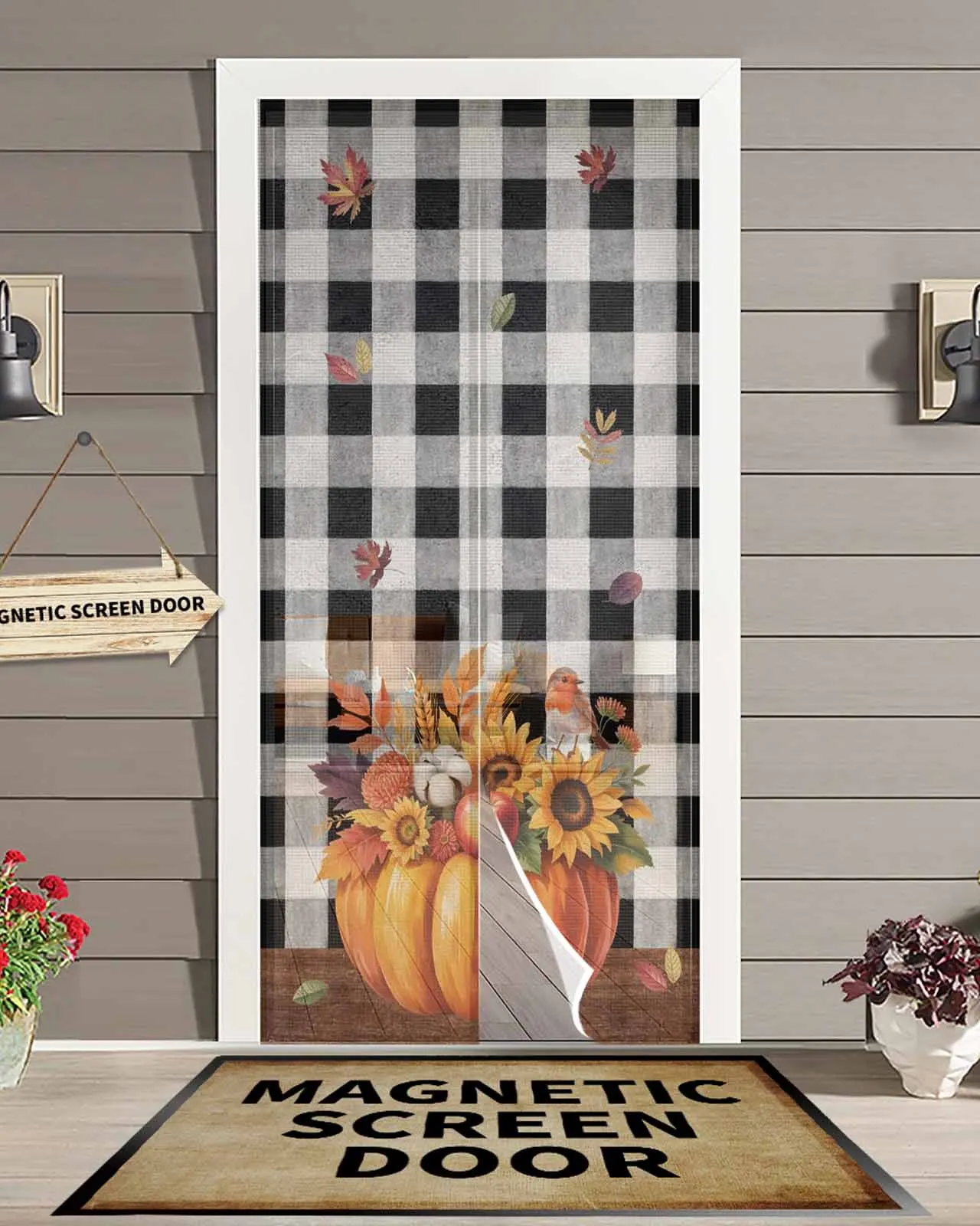 Plaid Autumn Pumpkin Sunflower Magnetic Door Curtain Living Room Bedroom Home Anti-mosquito Screen Door Curtain
Plaid Autumn Pumpkin Sunflower Magnetic Door Curtain Living Room Bedroom Home Anti-mosquito Screen Door Curtain