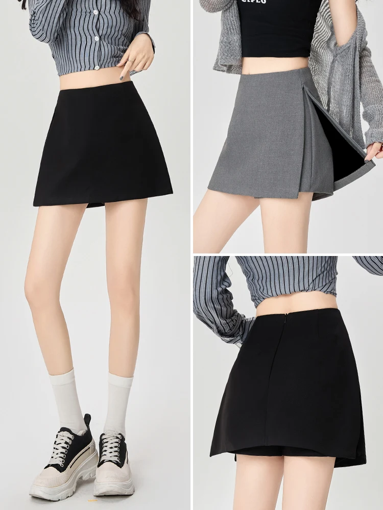 Черная юбка-трапеция с высокой талией и разрезом, женская, весна-осень, маленький размер, облегающая, из полиэстера и вискозы
Черная юбка-трапеция с высокой талией и разрезом, женская, весна-осень, маленький размер, облегающая, из полиэстера и вискозы