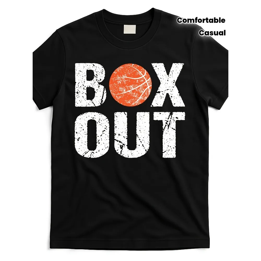 Men'S Vintage Basketball Coach T-Shirt - "Box Out" Graphic, Black with Red & White Design, Comfortable Cotton Round Neck Tee
Men'S Vintage Basketball Coach T-Shirt - "Box Out" Graphic, Black with Red & White Design, Comfortable Cotton Round Neck Tee