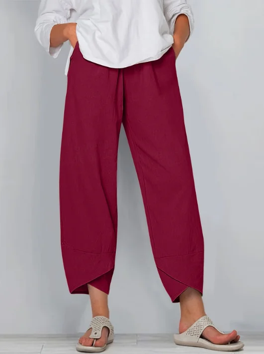 Plus Size Women's Casual Versatile Solid Color Pants All Season Lace Hem Decor Elegant Commuter Trousers
Plus Size Women's Casual Versatile Solid Color Pants All Season Lace Hem Decor Elegant Commuter Trousers