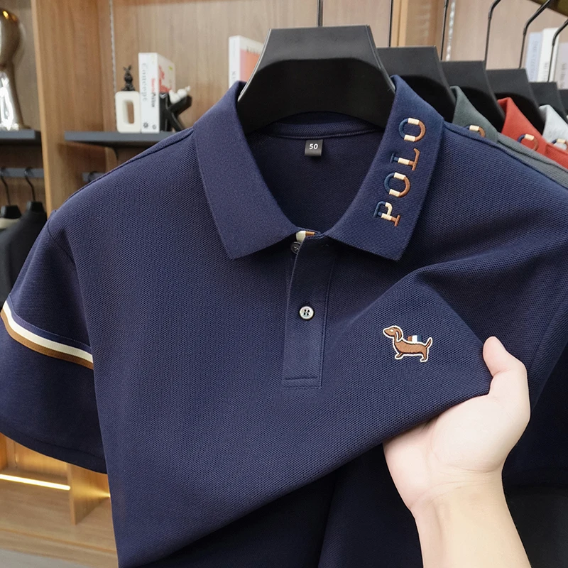 2026 Summer New Short Sleeved T-shirt Pure Cotton Polo Shirt Men's Business Casual Embroidered Collar
2026 Summer New Short Sleeved T-shirt Pure Cotton Polo Shirt Men's Business Casual Embroidered Collar