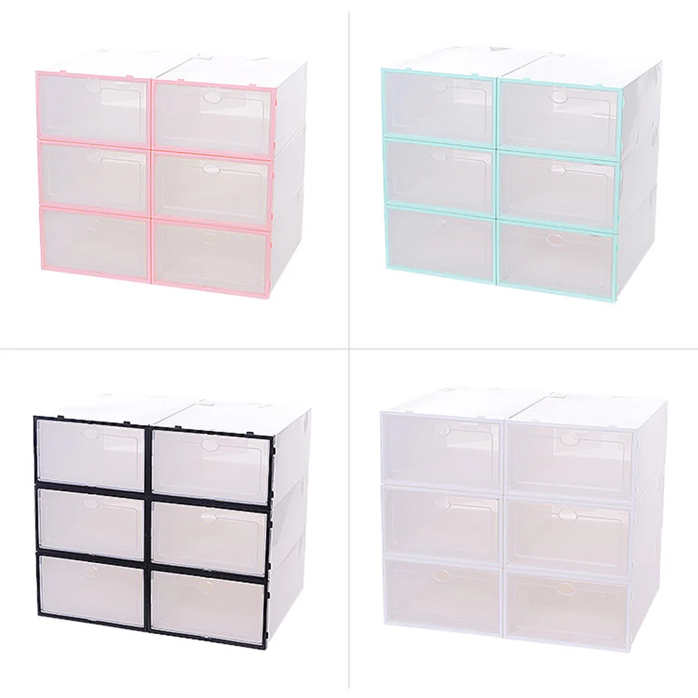 6PCS Thickened Shoes Boxes Transparent Shoes Organizer Footwear Storage Case Plastic Shoe Container (Male Black and White)
6PCS Thickened Shoes Boxes Transparent Shoes Organizer Footwear Storage Case Plastic Shoe Container (Male Black and White)