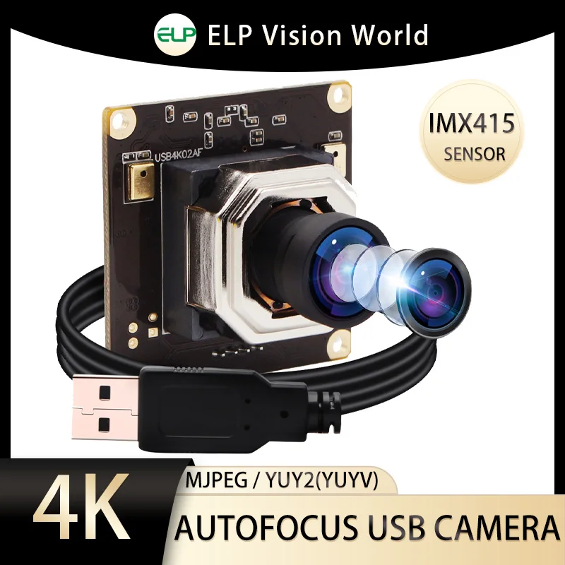 ELP 4K USB-камера с автофокусом, веб-камера Sony IMX415, мини-USB-модуль камеры, промышленная камера для Windows, Android, Linux, MAC, ПК, ноутбука
ELP 4K USB-камера с автофокусом, веб-камера Sony IMX415, мини-USB-модуль камеры, промышленная камера для Windows, Android, Linux, MAC, ПК, ноутбука