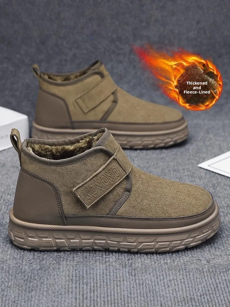 Northeast Style Men's Winter Snow Boots Fleece Lined Fur Integrated Slip-On Warmth with Magic Tape Bread Shoe Casual Short Boot
Northeast Style Men's Winter Snow Boots Fleece Lined Fur Integrated Slip-On Warmth with Magic Tape Bread Shoe Casual Short Boot