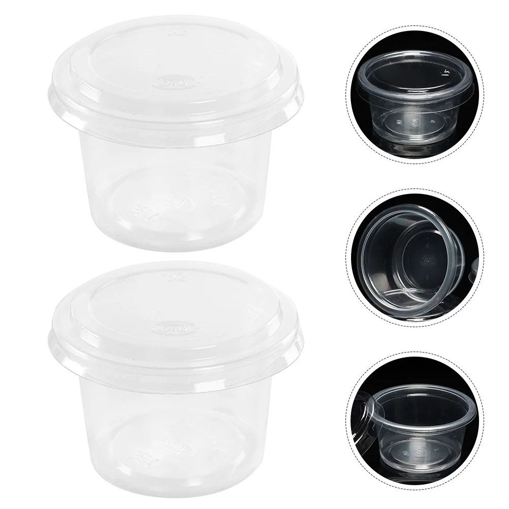 200 Pcs Disposable Sauce Container Dipping Bowls Reusable Plastic Yogurt Cups Condiment Cases Lids for Takeaway Fruit Salads
200 Pcs Disposable Sauce Container Dipping Bowls Reusable Plastic Yogurt Cups Condiment Cases Lids for Takeaway Fruit Salads