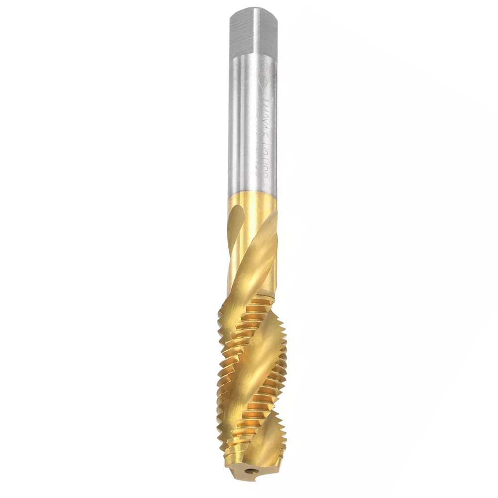 M12x 1.5 High Speed Steel Titanium Plated Machine Spiral Flute Thread Tap Spiral Fluted Thread Taps Metalworking Supplies
M12x 1.5 High Speed Steel Titanium Plated Machine Spiral Flute Thread Tap Spiral Fluted Thread Taps Metalworking Supplies