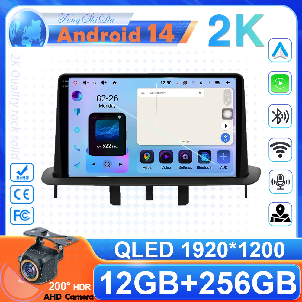 For Renault Megane 3 2008 - 2014 Car Android Dvd Auto Radio Stereo Head Unit Multimedia Player GPS Navigation 5G wifi No 2din
For Renault Megane 3 2008 - 2014 Car Android Dvd Auto Radio Stereo Head Unit Multimedia Player GPS Navigation 5G wifi No 2din