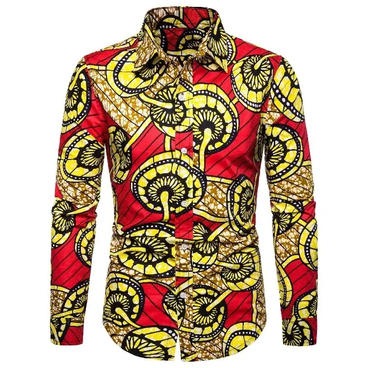 African Traditional Print Men's Shirts Casual Single-Breasted Blouses Long Sleeve Shirt Streetwear Trend Lapel Tops Men Clothing
African Traditional Print Men's Shirts Casual Single-Breasted Blouses Long Sleeve Shirt Streetwear Trend Lapel Tops Men Clothing