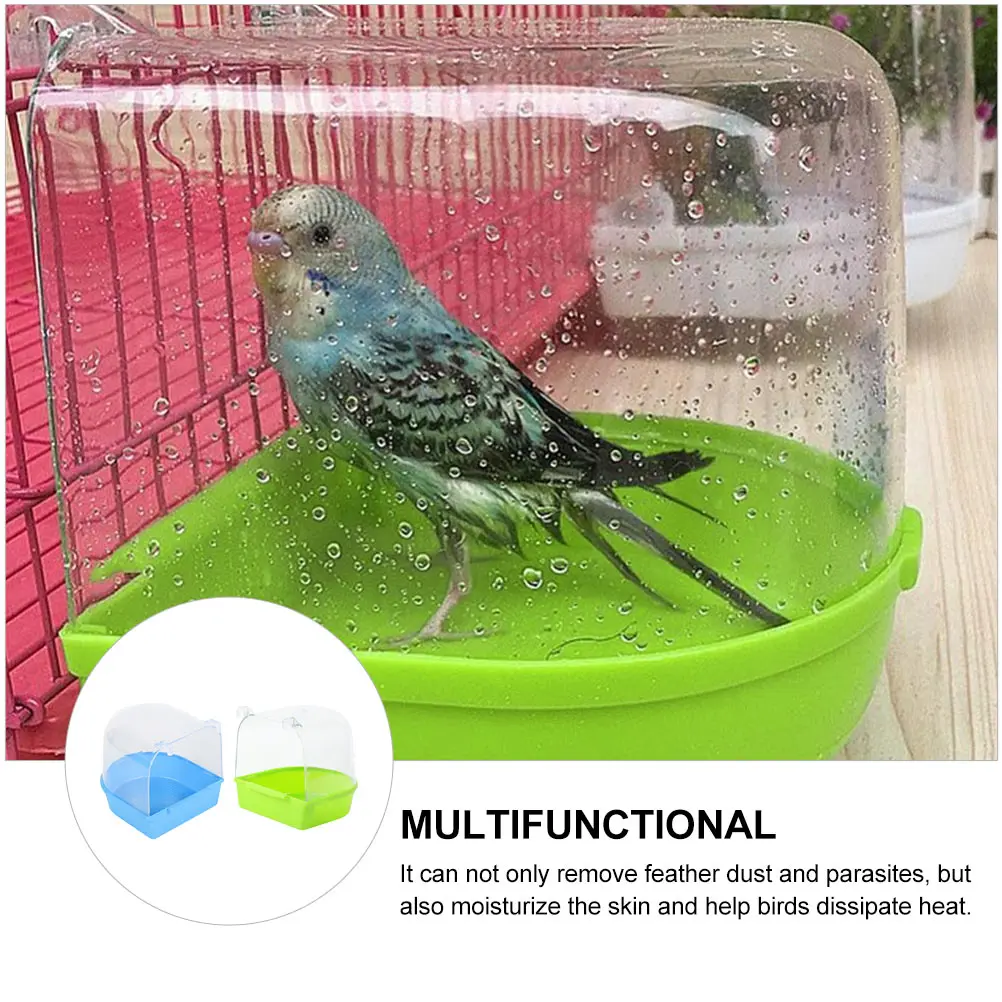 2pcs Bird Bath Basin Parrot Bathtubs Eco-Friendly Pet Bird Shower Tub Hanging Cage Accessory Bathing For Dust Removal
2pcs Bird Bath Basin Parrot Bathtubs Eco-Friendly Pet Bird Shower Tub Hanging Cage Accessory Bathing For Dust Removal