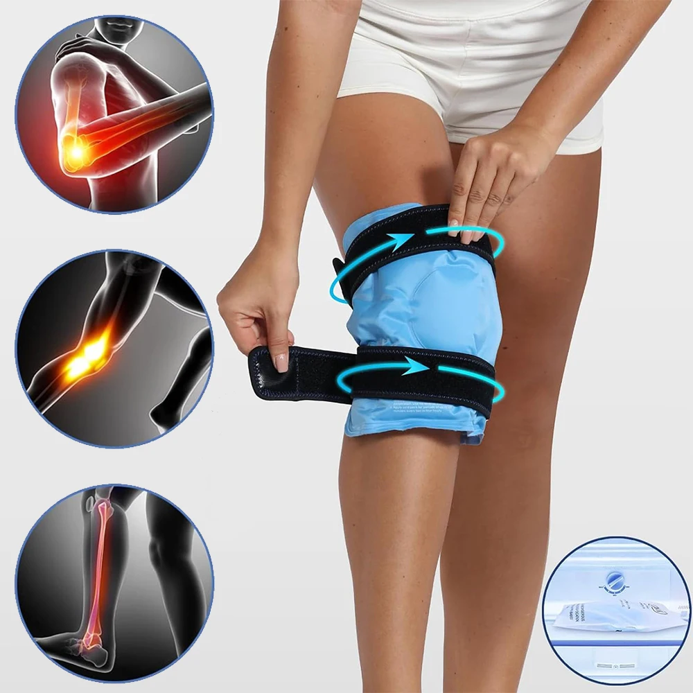 Knee Ice Wrap Around Entire Knee Reusable Gel Ice Pack Injuries Arthritis Tendonitis ACL Athletic Injury Osteoarthritis Recovery
Knee Ice Wrap Around Entire Knee Reusable Gel Ice Pack Injuries Arthritis Tendonitis ACL Athletic Injury Osteoarthritis Recovery