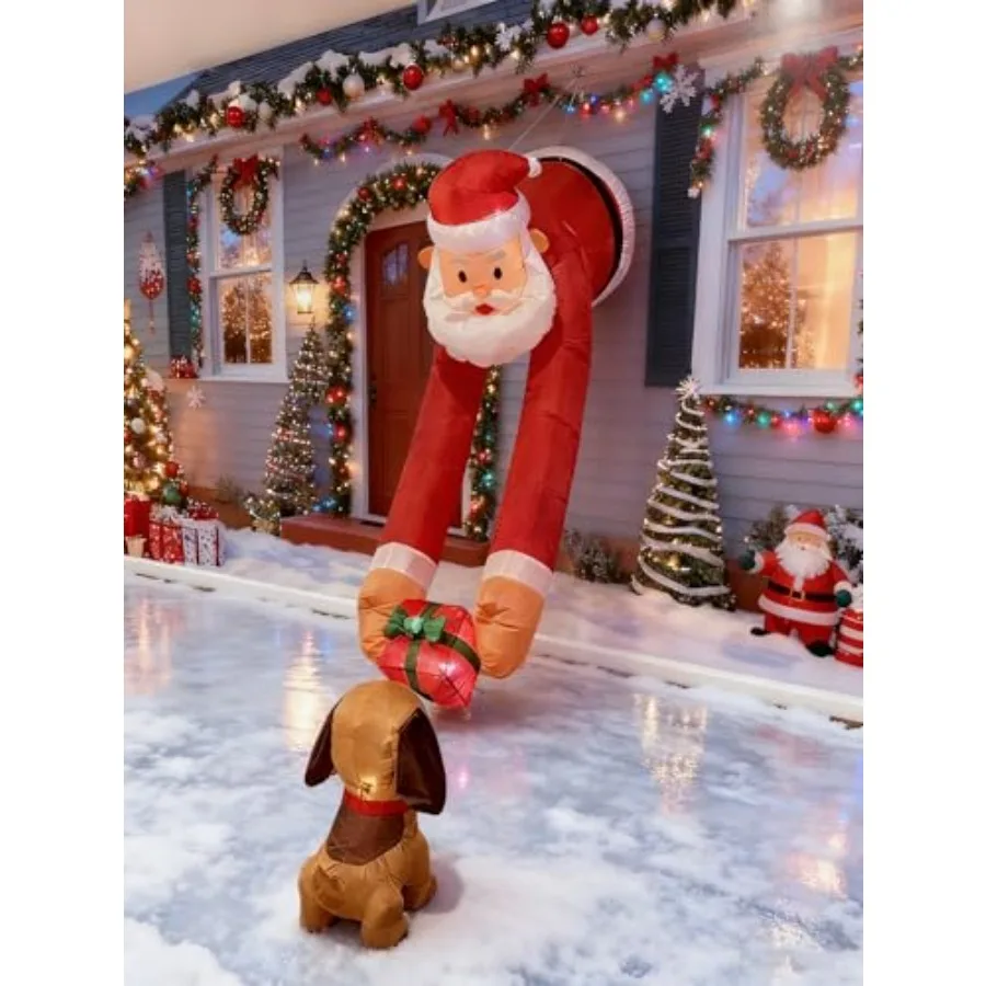 7ft Christmas Inflatable Santa Claus with Puppy and Gift Box - Outdoor Holiday Decor for Christmas, Ideal for Front Yard and Do
7ft Christmas Inflatable Santa Claus with Puppy and Gift Box - Outdoor Holiday Decor for Christmas, Ideal for Front Yard and Do