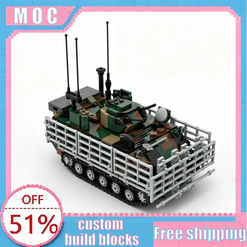 823 Parts MOC TLAV with Turret Armored Vehicle Model DIY Custom Creative Building Blocks Educational Assembly Toy Display Gifts
823 Parts MOC TLAV with Turret Armored Vehicle Model DIY Custom Creative Building Blocks Educational Assembly Toy Display Gifts